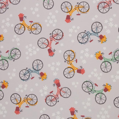 Beschichtete Baumwolle "Leona" Fahrräder | beige